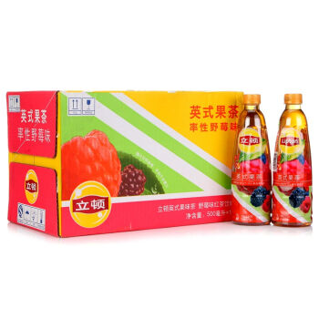 立顿(lipton)立顿英式果茶率性野莓味500ml*15瓶/整箱装每件可享受