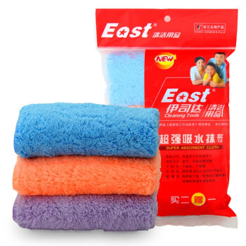 伊司达(east 抹布 洗碗布 微纤维清洁布三条装 es1522