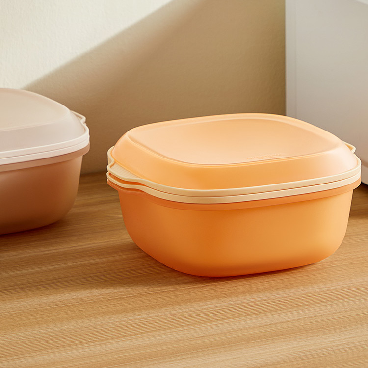 炊大皇 SLF04 双层盆筛 3.3L 3件套 蜜橙色 24.9元