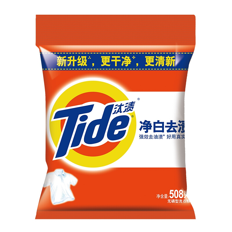 Tide 汰渍 净白去渍洗衣粉 508g 1元