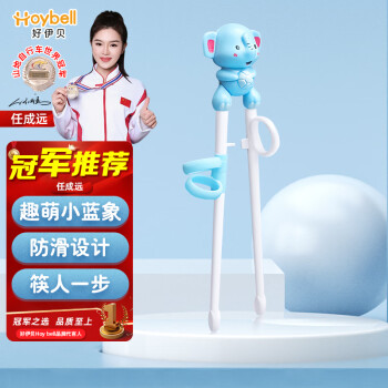 HOY BELL 好伊贝 儿童筷子训练筷 宝宝练习筷 学习筷 辅助筷儿童餐具(格林德瓦绿)