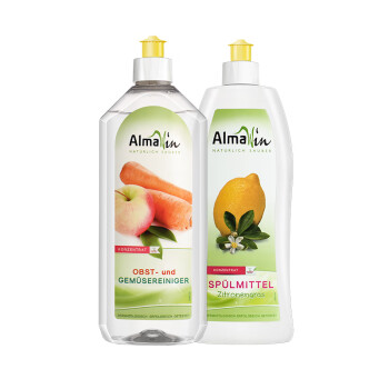 AlmaWin 德国果蔬清洗剂500ml+柠檬洗洁精500ml套装