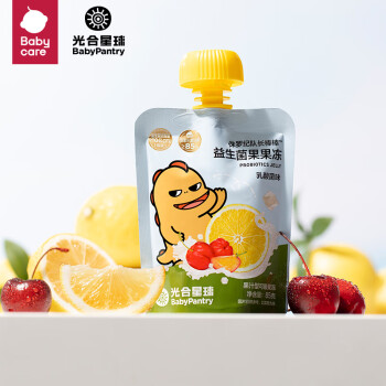 BabyPantry 光合星球 THE BABYPANTRY)儿童果泥果冻棒棒益生菌果果冻(乳酸菌味)85g/袋