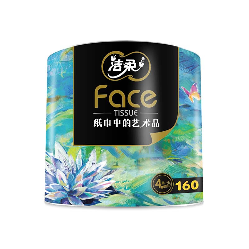 C&S 洁柔 卷纸 油画Face 加厚4层160g卫生纸*27卷 细韧柔滑 环保易降解 券后37.91元