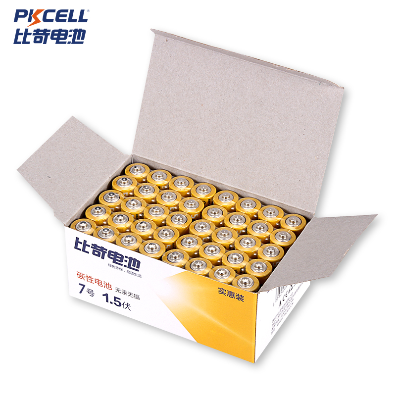 PKCELL 比苛 碳性电池 5号20粒+7号20粒 券后13.9元