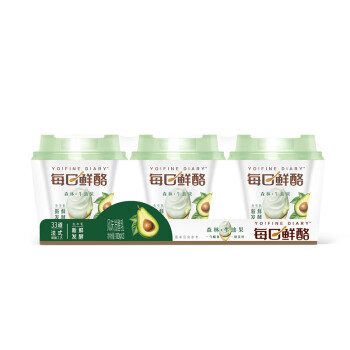 MENGNIU 蒙牛 每日鲜酪牛油果风味发酵乳低温酸奶100g*3杯