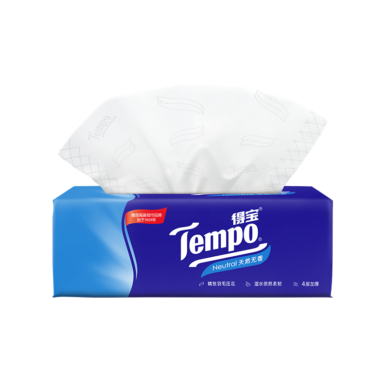 Tempo 得宝 抽纸 90抽*1包经典无香 餐巾纸 纸巾 卫生纸 券后1元