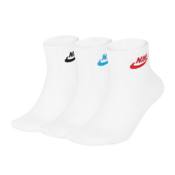 NIKE 耐克 男女通款配饰中袜三双EVERYDAY袜子DX5074-911多色M码