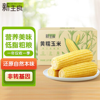 新主良 黄糯鲜玉米200g*8穗 低脂玉米棒糯玉米 东北玉米粘玉米