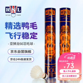 RSL 亚狮龙 66号 羽毛球 紫橙色 77速 1桶装