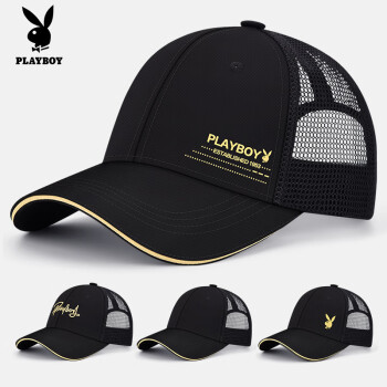 PLAYBOY 花花公子 帽子男半网棒球帽防晒遮阳帽男女情侣夏季旅游出行太阳帽133-9B