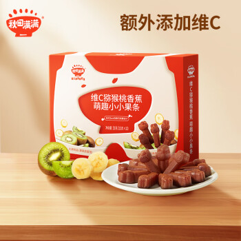 秋田满满 维C猕猴桃香味蕉萌趣小果条35g
