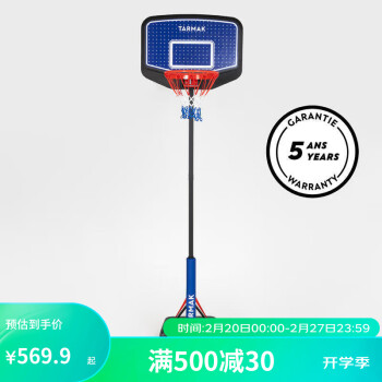 DECATHLON 迪卡侬 篮球架可升降篮球框儿童家用架可移动投篮款-2973697