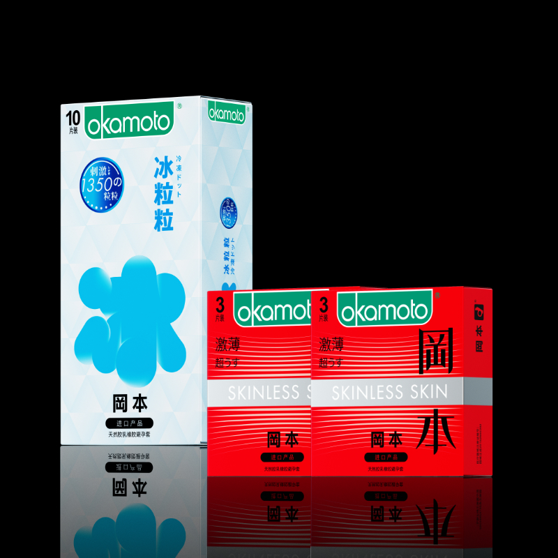 【冈本】冈本冰粒粒冰感避孕套16片