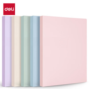 deli 得力 时尚系列 72673 A4文件夹 莫兰迪色 40页