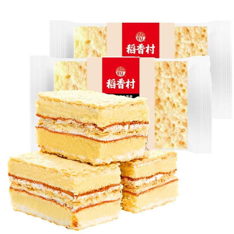 京东百亿补贴、plus会员：稻香村 拿破仑蛋糕 10块约500g 18.61元包邮