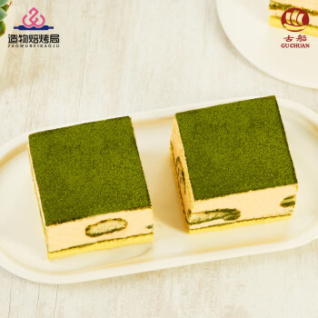 GU CHUAN 古船 抹茶桃香提拉米苏蛋糕1kg 9块装 动物奶油 乳脂生日蛋糕 京粮