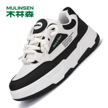 MULINSEN 木林森 男鞋时尚透气休闲运动鞋舒适厚底学生板鞋 SL237325