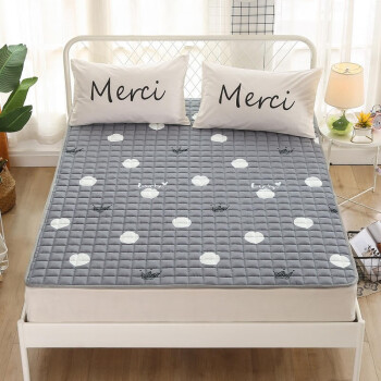 麦琪娜 全棉软垫全棉防滑床褥打地铺软垫 贝蒂灰 90