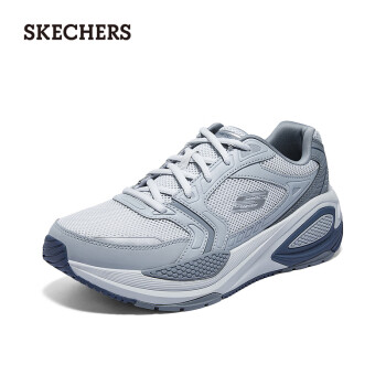 SKECHERS 斯凯奇 跑步鞋男2024年春季复合底舒适透气系带休闲鞋232738
