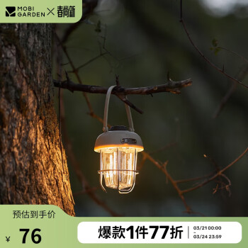 牧高笛 MOBIGARDEN)灯具 户外露营照明灯可悬挂复古营灯星果L1 NX22673017 帆木色