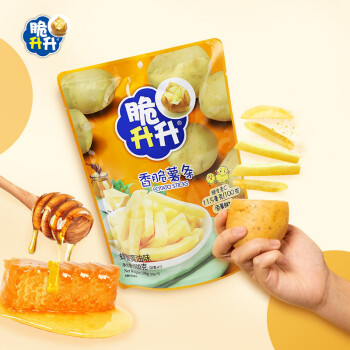 脆升升 脆升薯条 马铃薯条100g大包装非膨化休闲零食蜂蜜黄油味100g*1包