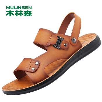 MULINSEN 木林森 凉鞋男士休闲凉拖百搭外穿两用开车爸爸沙滩鞋 3230
