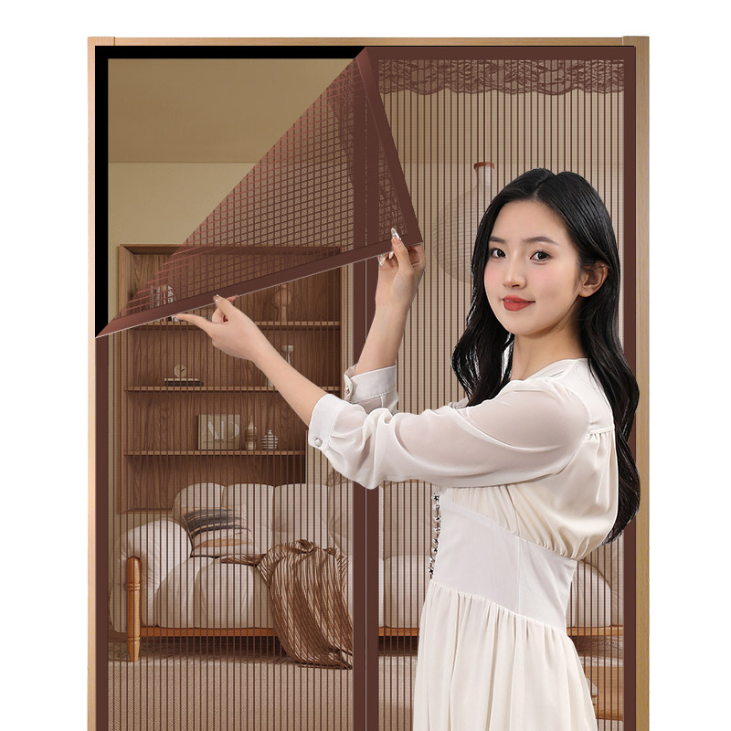 夏季防蚊门帘免打孔纱窗卧室家用磁性自吸纱门纱帘自粘防蝇金刚网