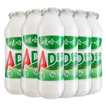 WAHAHA 娃哈哈 AD钙奶100g*6瓶哇哈哈风味儿童含乳饮品散装批发