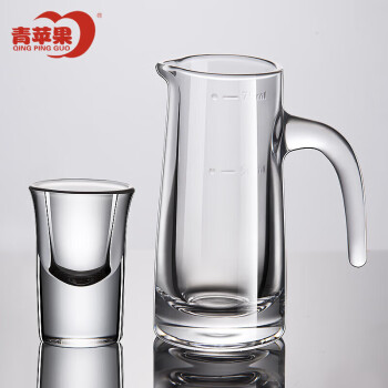 青苹果 白酒具白酒杯套装家用玻璃分酒器小号一口杯中式白酒酒盅 一壶一杯