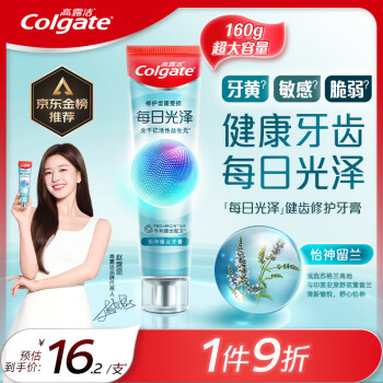 Colgate 高露洁 每日光泽含氟清新口气牙膏 怡神留兰 160g