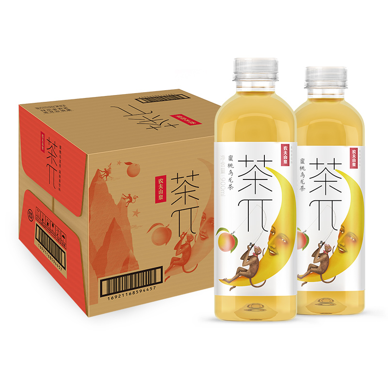 PLUS会员: 农夫山泉 茶π 茶饮料 蜜桃乌龙茶 900ml*12瓶 52.54元包邮(需凑单)