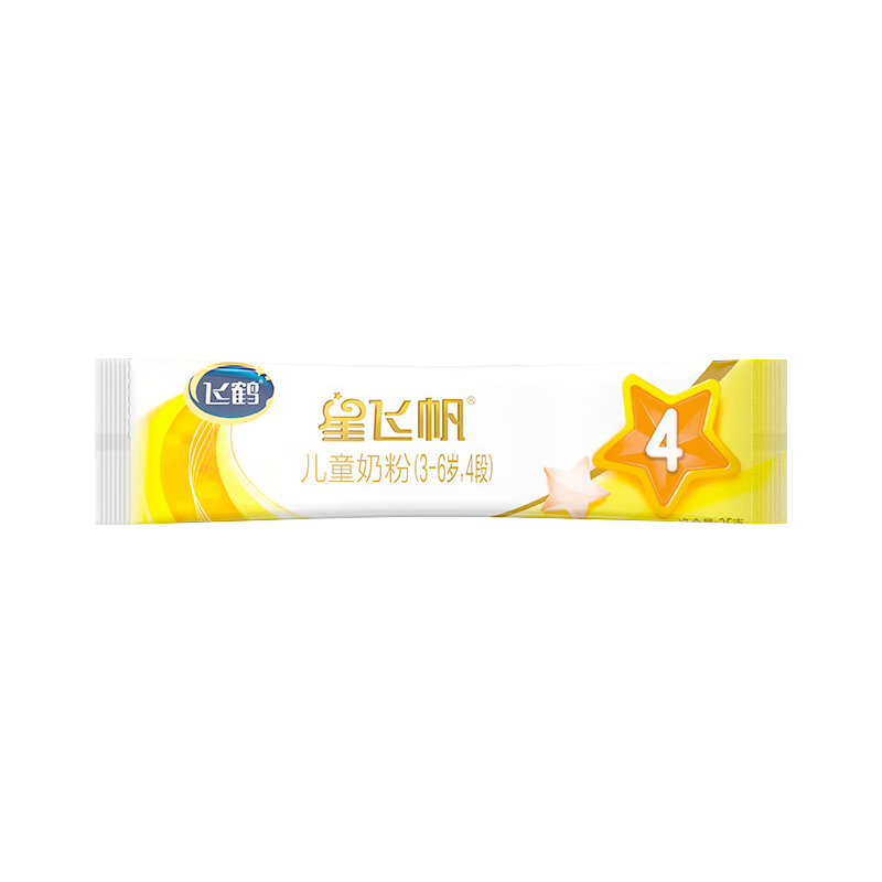 飞鹤星飞帆4段(3-6岁适用) CBP骨骼发育儿童奶粉 25g 0.88元