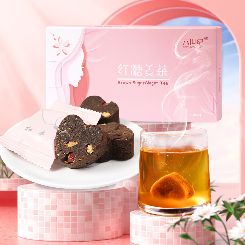 六世纪 红糖姜茶 大姨妈经期养生茶 多口味小包便携装240g 6.9元