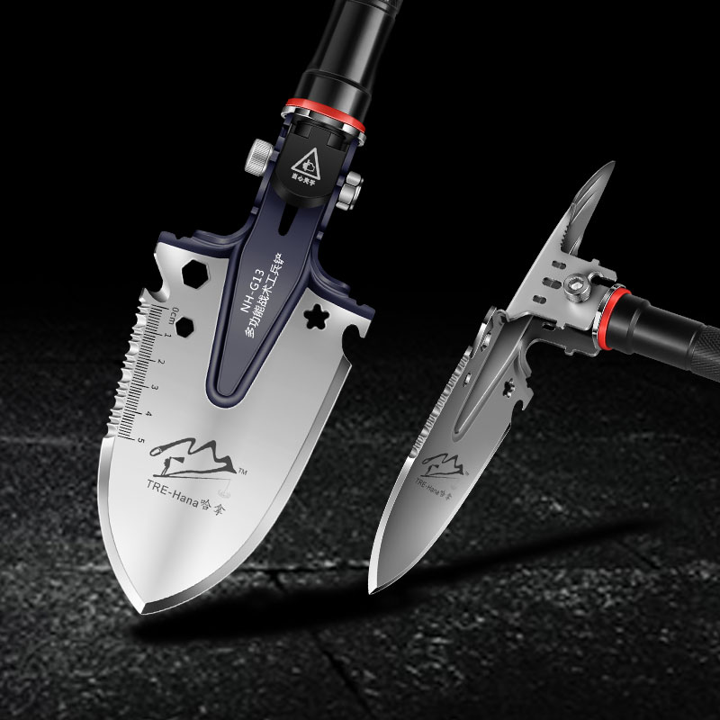 TRE-Hana 哈拿 迷你工兵铲户外求生折叠车载野营战术铲 G13众筹同款标准版65厘米 82.5元