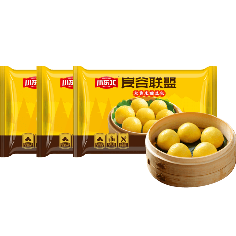 plus会员、需首购:小东北星厨 大黄米粘豆包500g*3 30个 21.66元