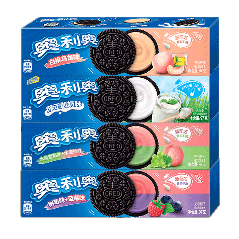 puls会员：奥利奥（Oreo） 水果夹心饼干 白桃乌龙味 97g 5.23元