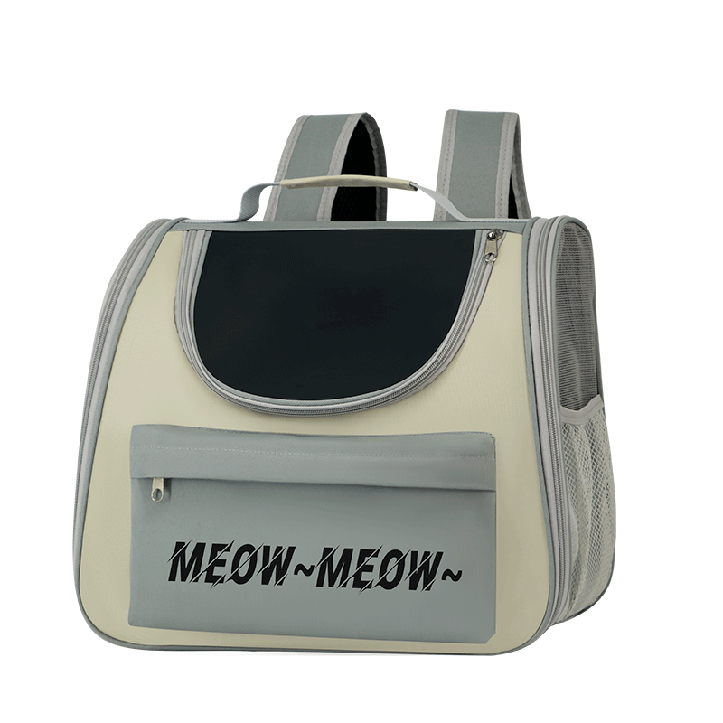 MRQIM 启萌先生 猫包外出便携包宠物太空舱狗大号容量双肩背包装两只幼猫旅行包 米灰 承重18 券后19.65元