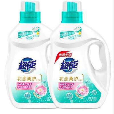 超能 花漾柔护洗衣液3kg*4瓶 93.91元包邮