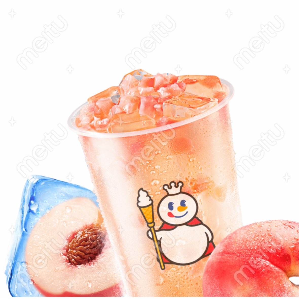 蜜雪冰城 蜜桃四季春【仅支持线上自核销】到店自取 请在门店营业时间内自核销 4.5元