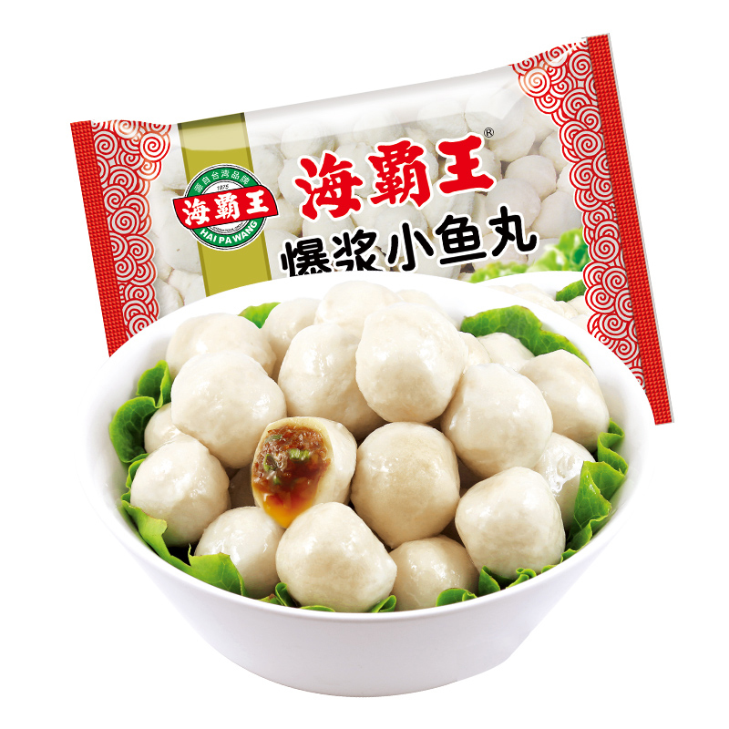 海霸王 爆浆小鱼丸 500g 15.96元