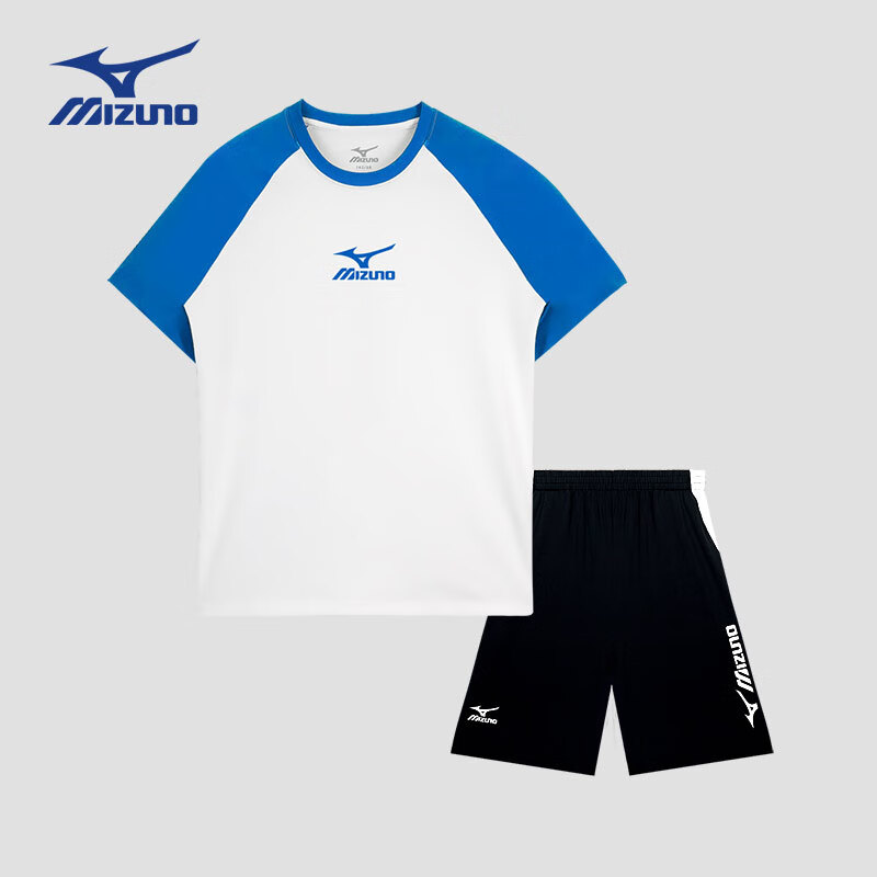 Mizuno 美津浓 儿童运动套装 T恤+休闲短裤 76元（双重优惠）