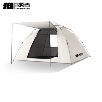 PLUS会员、有200-20券的上：TANXIANZHE 探险者 可折叠户外帐篷 自动速开 银胶款 一门一窗 云雾白 86.94元包邮（需领券）