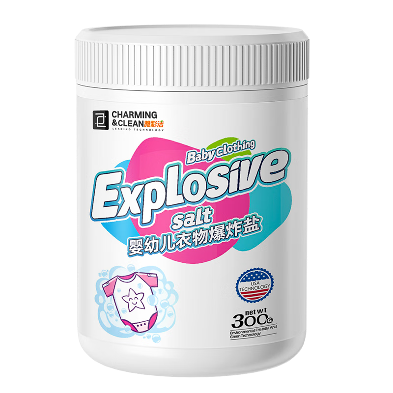 雅彩洁(YACAIJIE)爆炸盐 活氧彩漂粉 衣服去渍 去黄增艳 漂白剂 生物酶泡泡粉 5.9元(需试用)