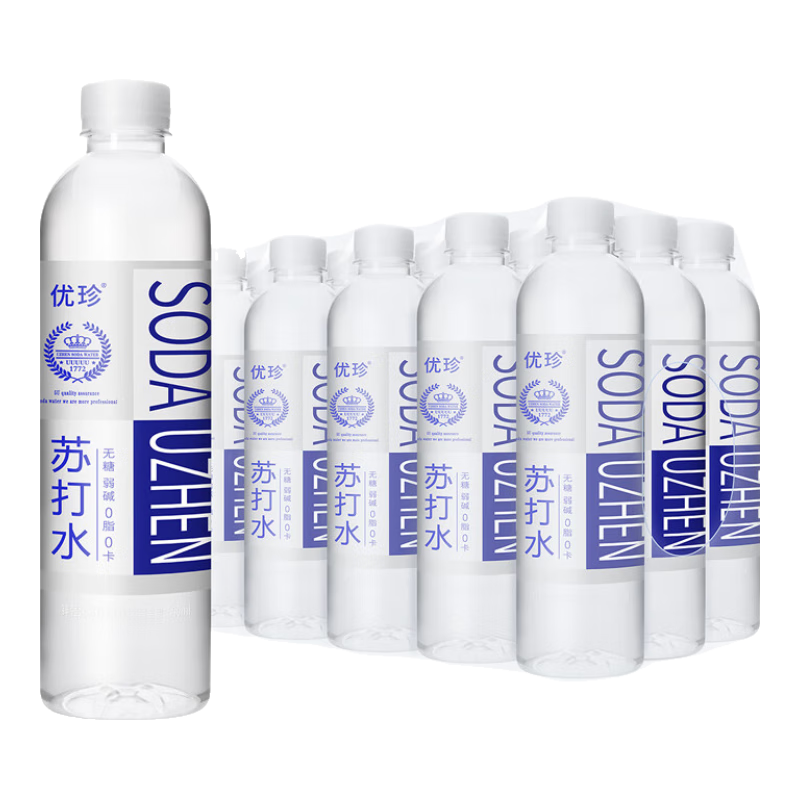 Plus会员、概率券:优珍 锌强化苏打水饮料 500*15瓶 塑膜装*3件 46.12元(合15.37元/件)