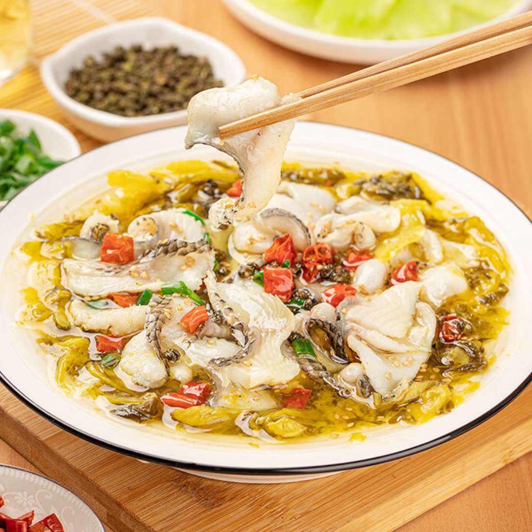 plus会员立减:号食仔老坛酸菜鱼420g*3袋预制菜生鲜冷冻免浆黑鱼片加热即食家常方便 30.42元
