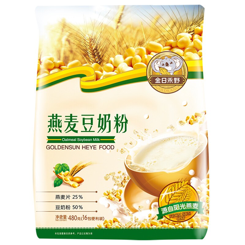 金日禾野 燕麦豆奶粉 480g 16.43元