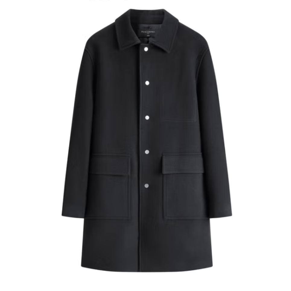 PLUS会员:PEACEBIRD 太平鸟 反季清仓 男士中长款毛呢大衣 284.56元(需领券)