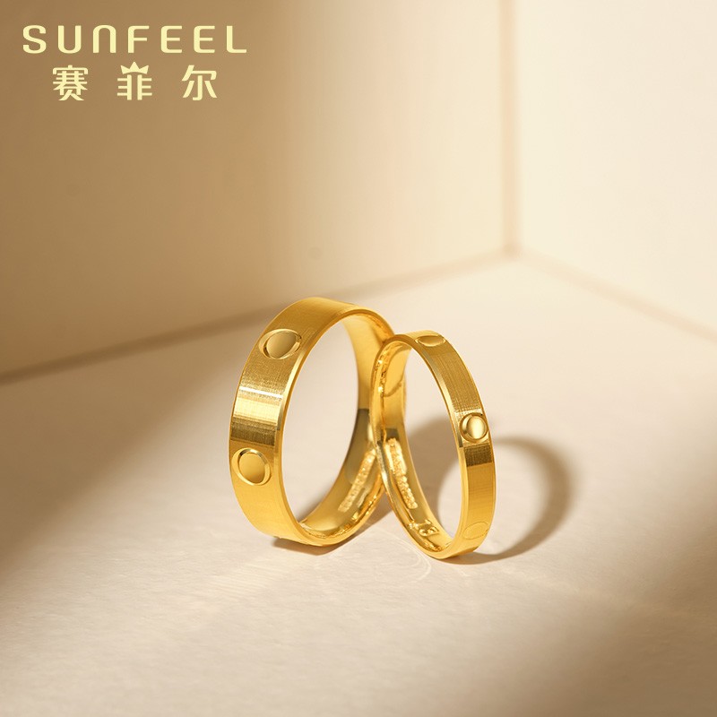 SUNFEEL 赛菲尔 足金固口金戒指 约5.3g JTA00023 单只 3113.92元包邮（约587.53元/g，双重优惠）