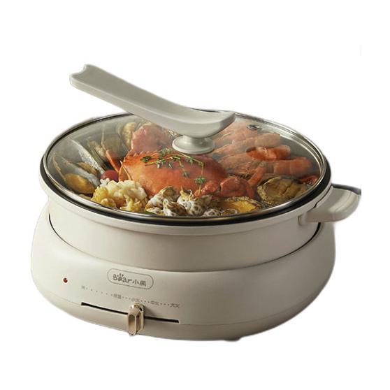 Bear 小熊 电火锅 多功能料理锅 电煮锅 家用火锅专用锅 电锅煎炒涮煮一体多功能锅涮DHG-C40W2 4L 198.55元